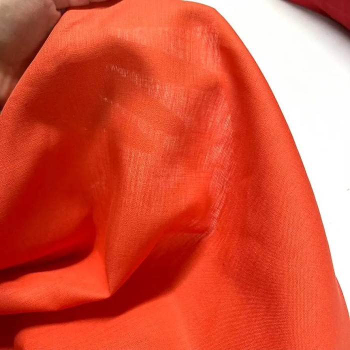Tissu grande largeur pur lin orange 310cm Tissu grande largeur pur lin orange 310cm