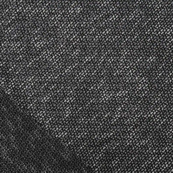 Tissu Maille Chiné Polyester Viscose Noir Effet Moucheté - Coupon 300cm x 160cm