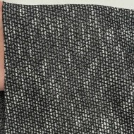 Tissu Maille Chiné Polyester Viscose Noir Effet Moucheté - Coupon 300cm x 160cm