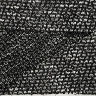 Tissu Maille Chiné Polyester Viscose Noir Effet Moucheté - Coupon 300cm x 160cm