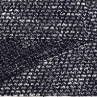 Tissu Maille Chiné Polyester Viscose Marine Effet Moucheté - Coupon 300cm x160cm