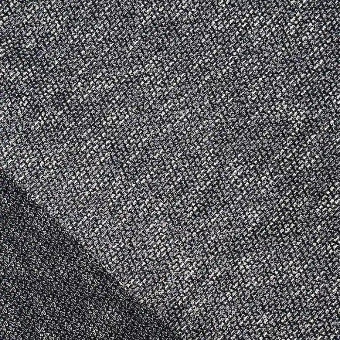 Tissu Maille Chiné Polyester Viscose Marine Effet Moucheté - Coupon 300cm x160cm