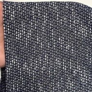 Tissu Maille Chiné Polyester Viscose Marine Effet Moucheté - Coupon 300cm x160cm