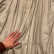 Tissu Suédine Foil Beige Uni Effet Brillant - Coupon 300cm x145cm