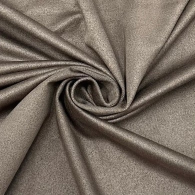 Tissu Suédine Polyester Élasthanne Gris Taupe Uni - Coupon 300cm x145cm