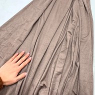 Tissu Suédine Polyester Élasthanne Taupe Uni - Coupon 300cm x145cm