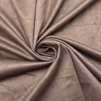 Tissu Suédine Polyester Élasthanne Taupe Uni - Coupon 300cm x145cm
