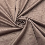 Tissu Suédine Polyester Élasthanne Taupe Uni - Coupon 300cm x145cm