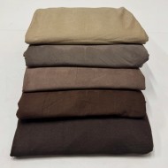 Tissu Suédine Polyester Élasthanne Marron Uni - Coupon 300cm x145cm
