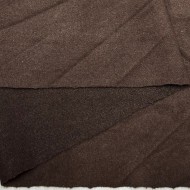 Tissu Suédine Polyester Élasthanne Chocolat Marron Foncé Uni - Coupon 300cm x145cm