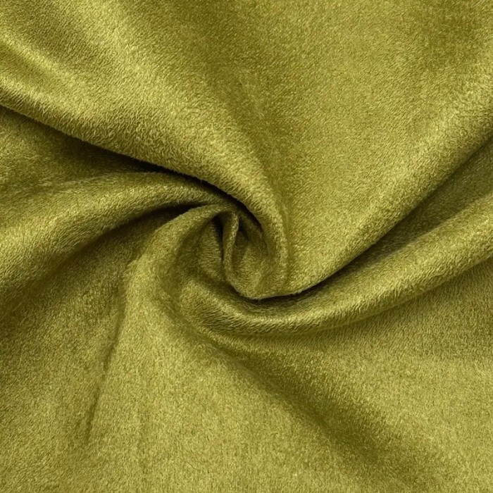 Tissu Suédine Polyester Obscurcissant Anti Taches Vert Fenouil Uni - Coupon 300cm x140cm