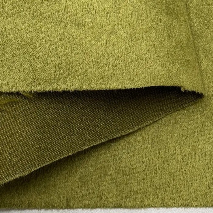 Tissu Suédine Polyester Obscurcissant Anti Taches Vert Fenouil Uni - Coupon 300cm x140cm