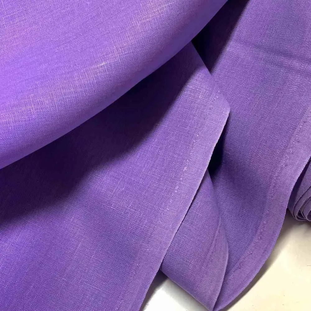 Tissu grande largeur pur lin violet 310cm