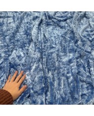 Tissu Doudou Polyester Bleu Ciel Uni- Coupon 200cm x200cm
