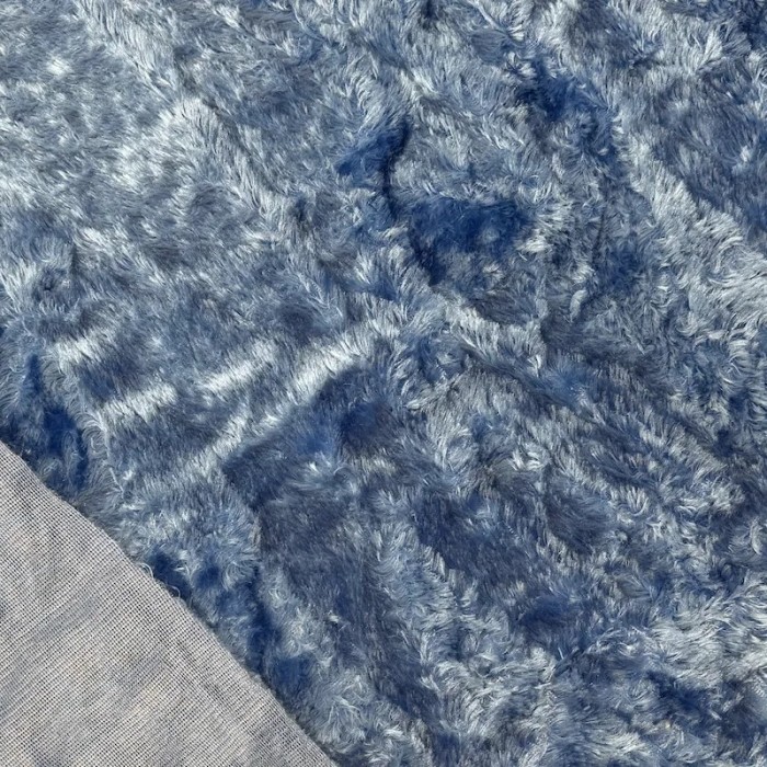 Tissu Doudou Polyester Bleu Ciel Uni- Coupon 200cm x200cm