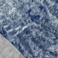 Tissu Doudou Polyester Bleu Ciel Uni- Coupon 200cm x200cm