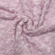 Tissu Doudou Polyester Effet Roses Lila Uni- Coupon 200cm x150cm