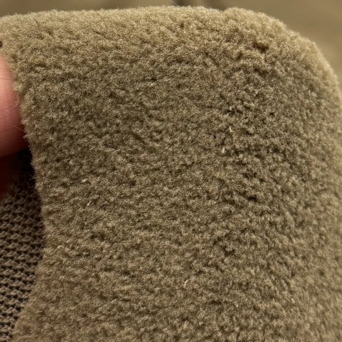 Tissu Fausse Fourrure Sherpa Ourson Polyester Kaki Taupe Uni- Coupon 150cm x 200cm