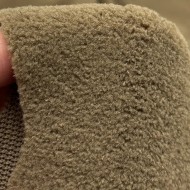 Tissu Fausse Fourrure Sherpa Ourson Polyester Kaki Taupe Uni- Coupon 150cm x 200cm