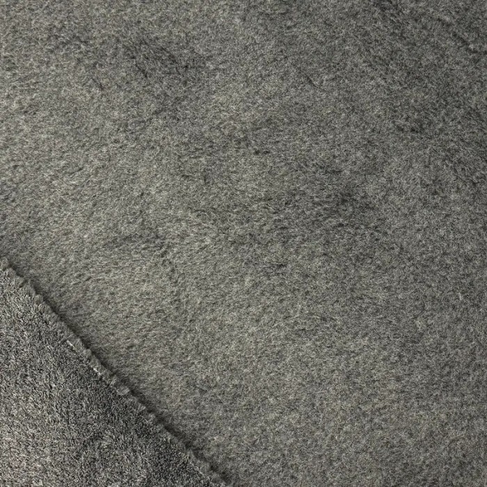 Tissu Polaire Polyester Anthracite Clair Uni- Coupon 170cm x 200cm