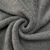 Tissu Polaire Polyester Anthracite Clair Uni- Coupon 170cm x 200cm