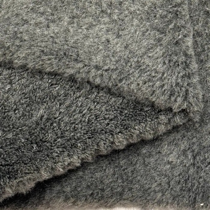 Tissu Polaire Polyester Anthracite Clair Uni- Coupon 170cm x 200cm