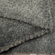 Tissu Polaire Polyester Anthracite Clair Uni- Coupon 170cm x 200cm