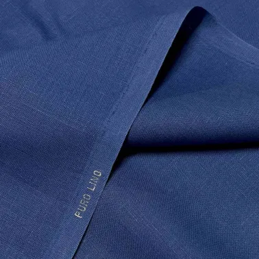 Tissu grande largeur pur lin bleu 310cm