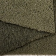 Tissu Polaire Polyester Vert Kaki Foncé Uni- Coupon 150cm x 200cm