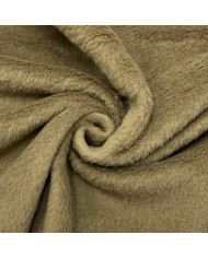 Tissu Polaire Polyester Taupe Kaki Uni- Coupon 150cm x 200cm