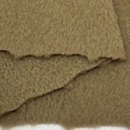 Tissu Polaire Polyester Taupe Kaki Uni- Coupon 150cm x 200cm