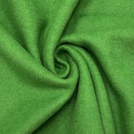 Tissu Laine Polyester Bouilli Vert Gazon Uni- Coupon 150cm x 300cm