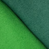 Tissu Laine Polyester Bouilli Vert Uni- Coupon 150cm x 300cm