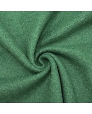 Tissu Laine Polyester Bouilli Vert Uni- Coupon 150cm x 300cm