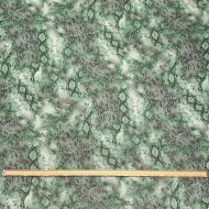 Tissu Voile Polyester Vert Serpentine Python Uni
