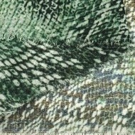Tissu Voile Polyester Vert Serpentine Python Uni