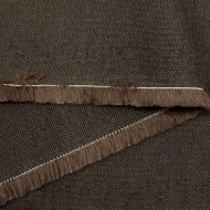 Tissu Coton Viscose Brun Foncé Uni - Haute Couture