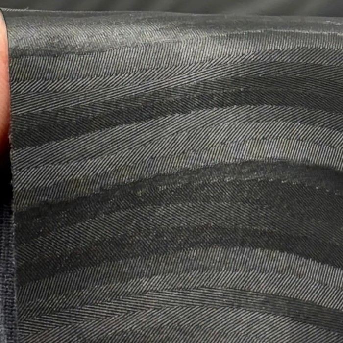 Tissu Polyuréthane Souple Effet Vagues Anthracite