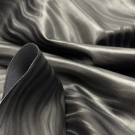 Tissu Polyuréthane Souple Effet Vagues Anthracite