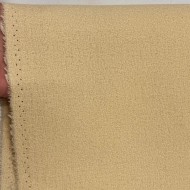Tissu Crêpe de Laine Épais Structuré Crème Uni