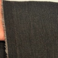 Tissu Coton Sergé Aspect Jeans Bicolore Anthracite Marron-Taupe Uni
