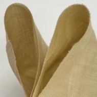 Tissu Coton Lin Lisse Beige Crème Uni