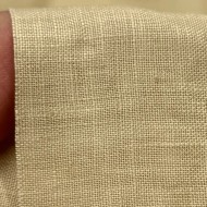 Tissu Coton Lin Lisse Beige Crème Uni