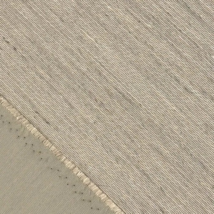 Tissu Laine Épaisse Structuré Aspect Naturel Chiné Beige Sable