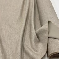 Tissu Laine Épaisse Structuré Aspect Naturel Chiné Beige Sable