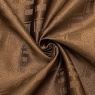 Tissu Dammasé Polyester Nappage Anti-taches Géométrique Marron