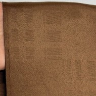 Tissu Dammasé Polyester Nappage Anti-taches Géométrique Marron