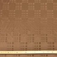 Tissu Dammasé Polyester Nappage Anti-taches Géométrique Marron