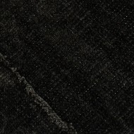 Tissu Velours Côtelé Chenille Polyester Noir Uni