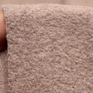 Tissu Laine Polyester Bouillie Aspect Bouclette Rose Taupe Uni